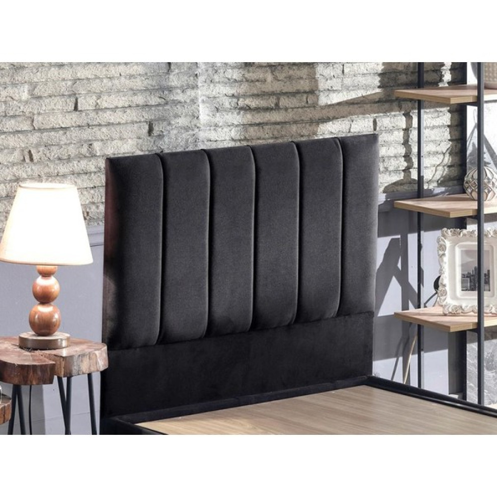 Niron Yatak Piano Lite Tek Kişilik Yatak Başlığı - 90 cm Siyah Kumaş Başlık Yatak Başlığı Fiyatı