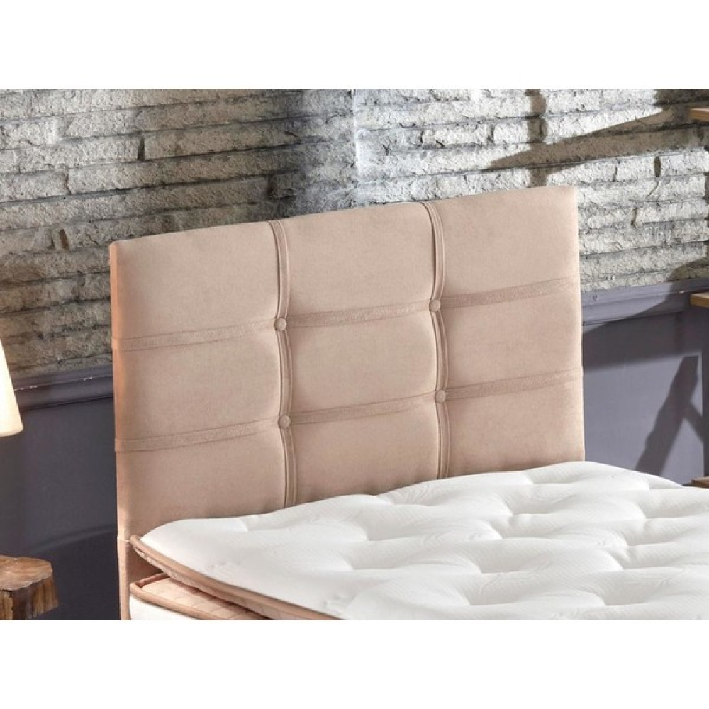 Niron Yatak Polo Tek Kişilik Yatak Başlığı - 90 cm Sütlü Kahve Kumaş Başlık - Kahverengi Yatak Başlığı Fiyatı