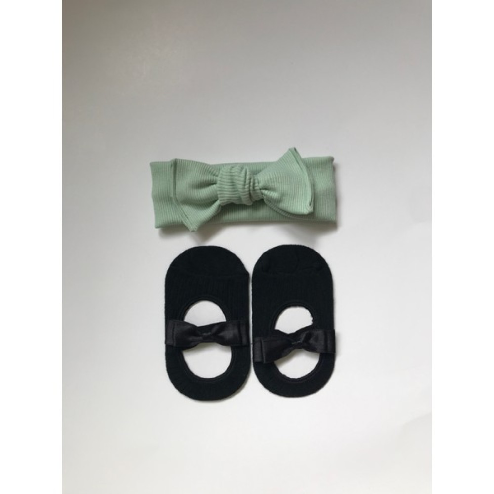 Nis Butik Bebek Set,bandana Babet Çorap Takım Set Bebek Saç Bandı Fiyatı