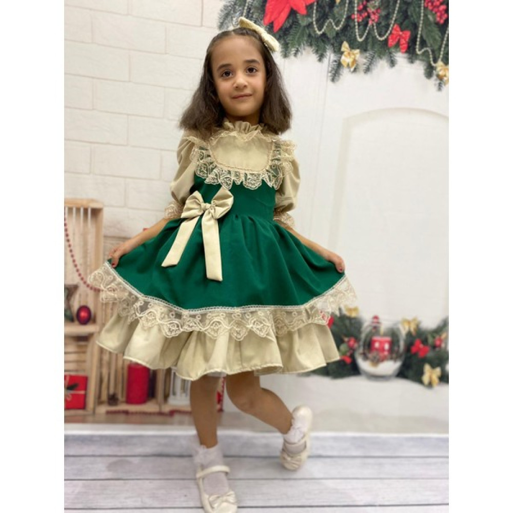 Nisa Kids Mona Roza Dantelli Prenses Kollu Kız Çocuk Elbisesi Kız Çocuk Elbise Fiyatı