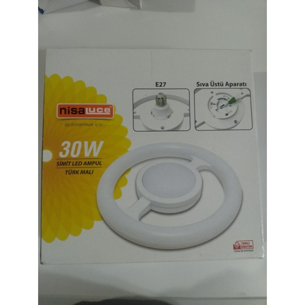 Nisa Luce LED Simit Ampul - Beyaz - 20 - 30 W Led Aydınlatmalar Fiyatı