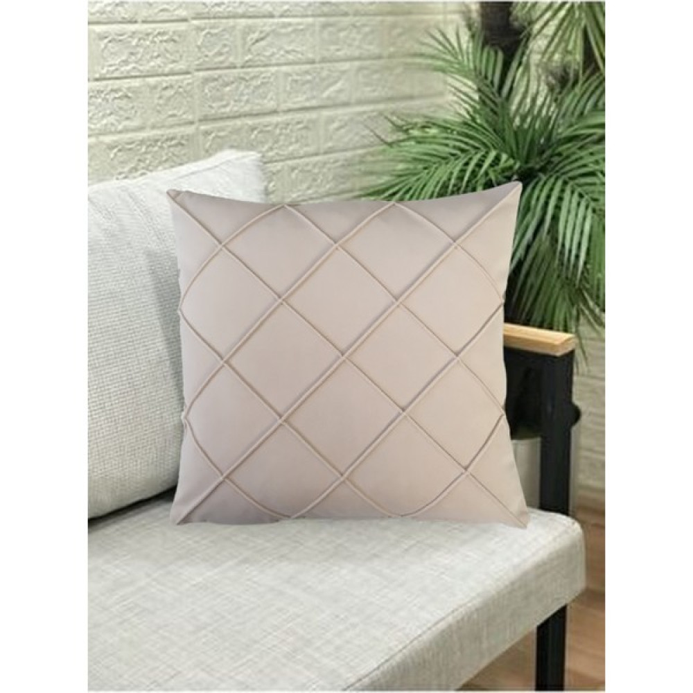Nisahometeks Leke Tutmaz Silinebilir Kapitoneli Kırlent Yastık Kılıfı - 43 x 43 cm - Koyu Krem Kırlent / Mobilya Yastığı Fiyatı
