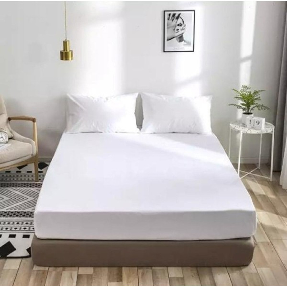 Nisahometeks Pamuklu Penye Tek/çift Kişilik Lastikli Çarşaf (Yastık Kılıfları Dahil Değildir.) - 100x200 - Beyaz Çarşaf Fiyatı