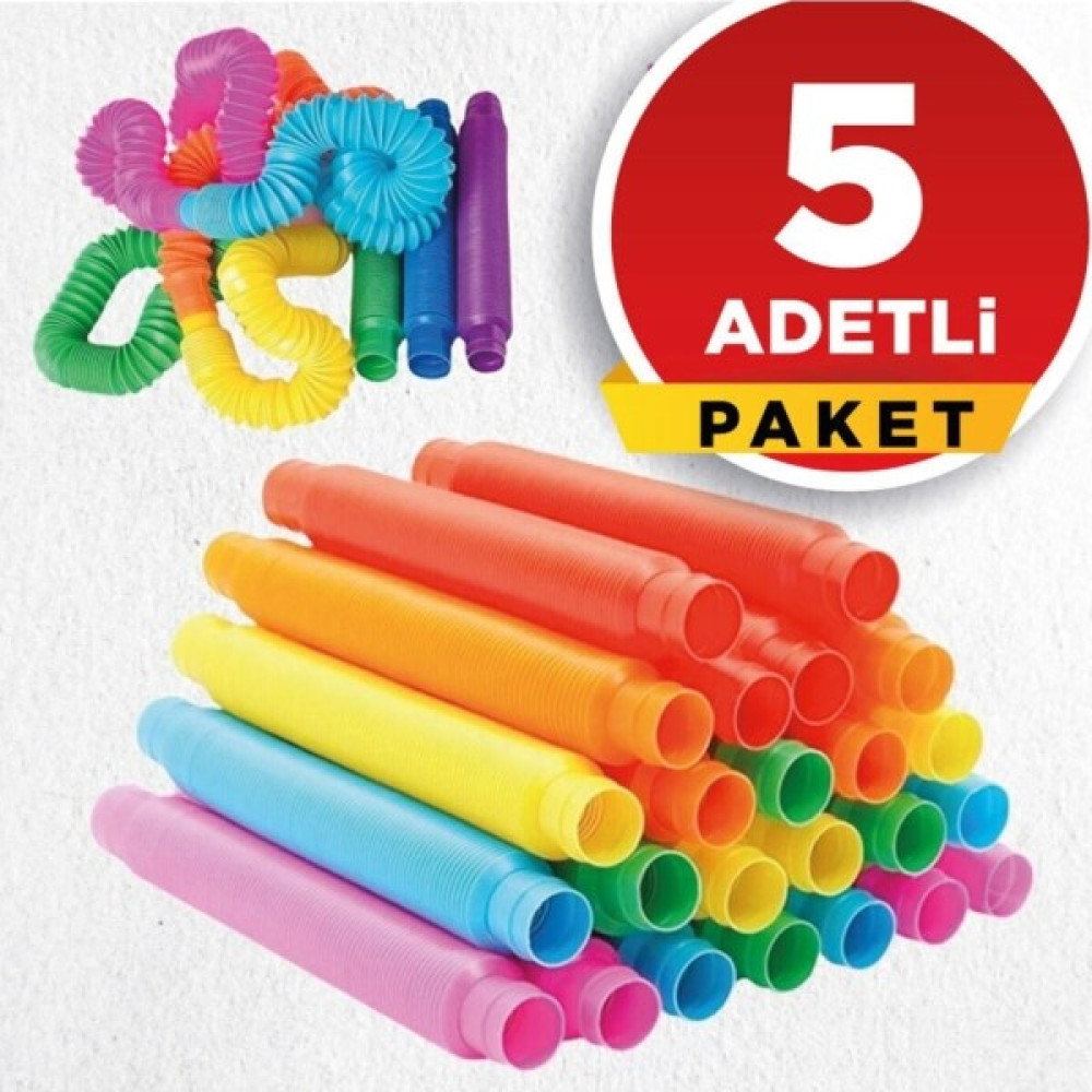 Nisan Vitrini Pop Tubes Pop Tube Popit 5 Adet Esnek Tüp Boru Eğitici Duygusal Oyuncak - Renkli Eğitici Oyuncak Fiyatı