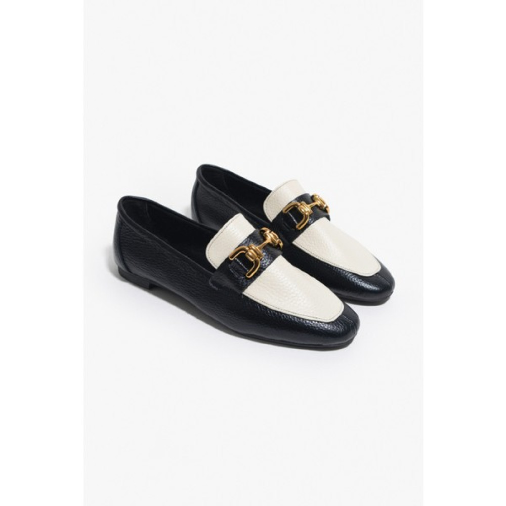 Nişantaşı Shoes Megan Ekru Detay Düz Taban Kadın Babet Babetler Fiyatı