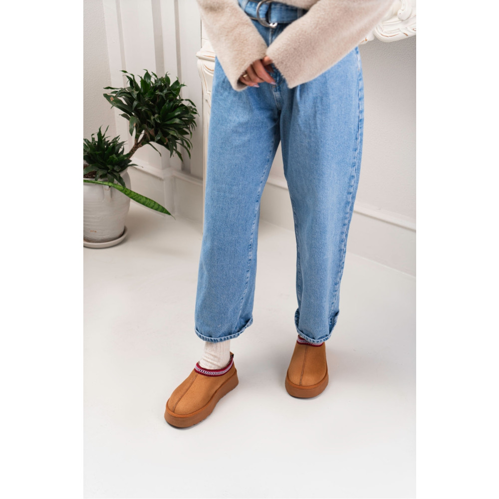 NİŞANTAŞI SHOES Sweet Taba Süet Içi Kürklü Düz Taban Sabo Ev Terliği 37 Beden Unisex Sandalet Fiyatı