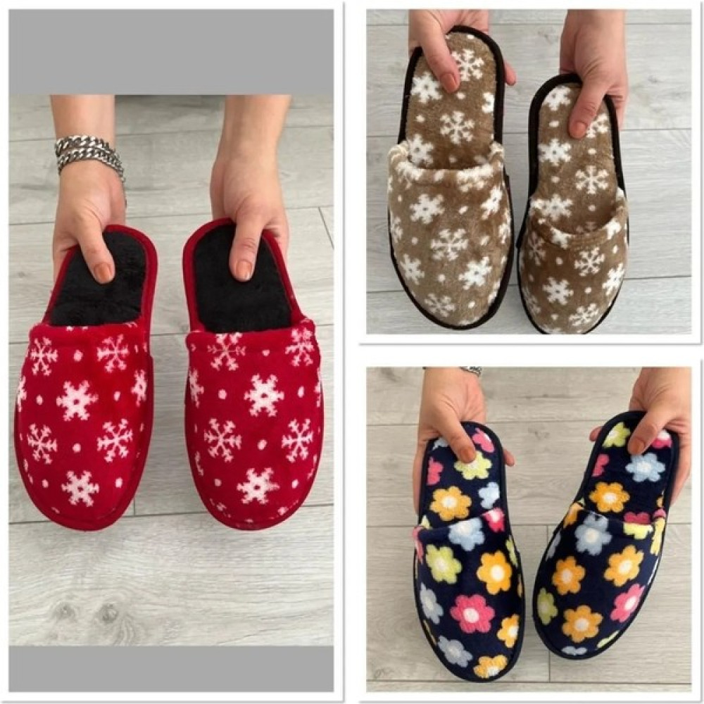 Nisanur Shoes 3'lü Karışık Desen Kadın Ev Terliği, Misafir Terliği, Çeyiz Bohça Terliği Erkek Terlikleri ve Sandaletleri Fiyatı