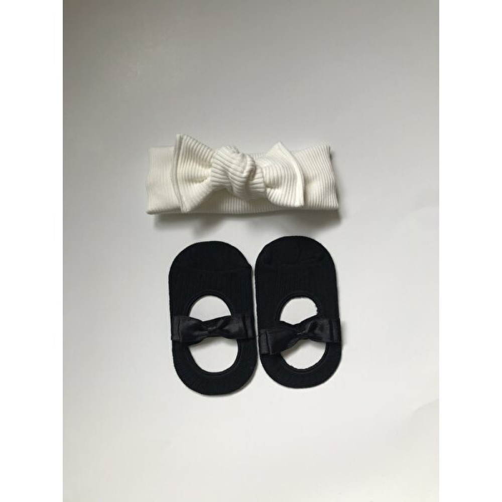 Nisbutikk Nis Butik Bebek Set,bandana Babet Çorap Takım Set Bebek Saç Bandı Fiyatı