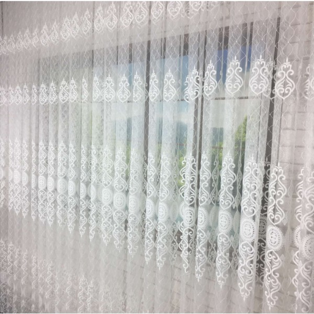 Nish Perde 1/3 Sık Pile Lüks Salon Tül Perde 100X255 - Kırık Beyaz - 100 x 255 cm Tül Perde Fiyatı