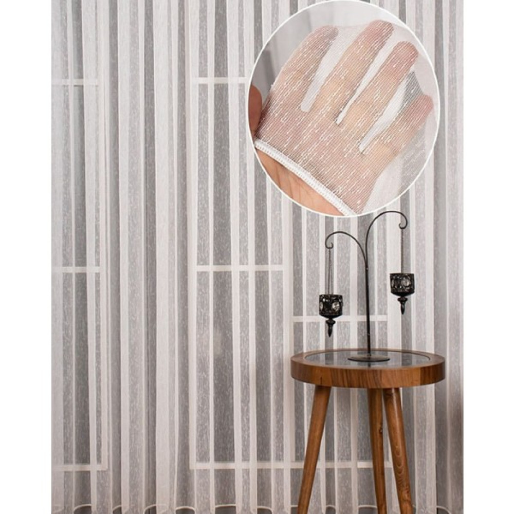 Nish Perde Lüks Keten 01 Tül Perde 1/3 Sık Pile - Kırık Beyaz - 100 x 255 cm Tül Perde Fiyatı