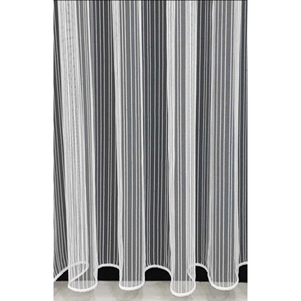 Nish Perde Lüks Keten Çizgili Tül Perde 200X255 1/3 Sık Pile Keten - Kırık Beyaz - 200 x 255 cm Tül Perde Fiyatı