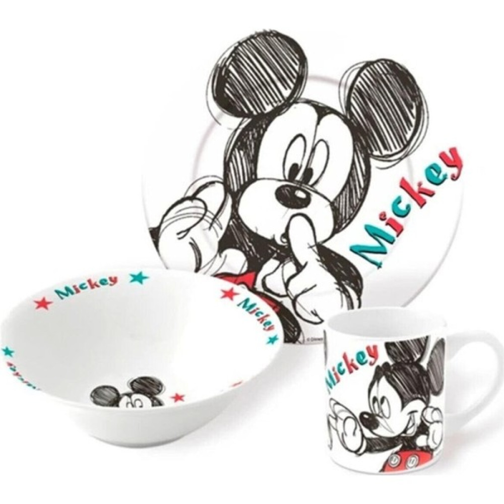 Nishev 3 Parça Porselen Mickey Mouse Mama Seti Mama Seti Fiyatı