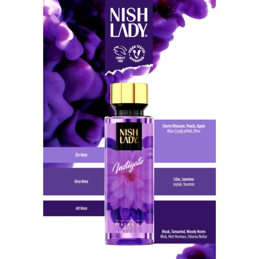Nishlady Instıgate Body Mist L Vücut Spreyi Vegan 260 ml Oto Boyaları Fiyatı
