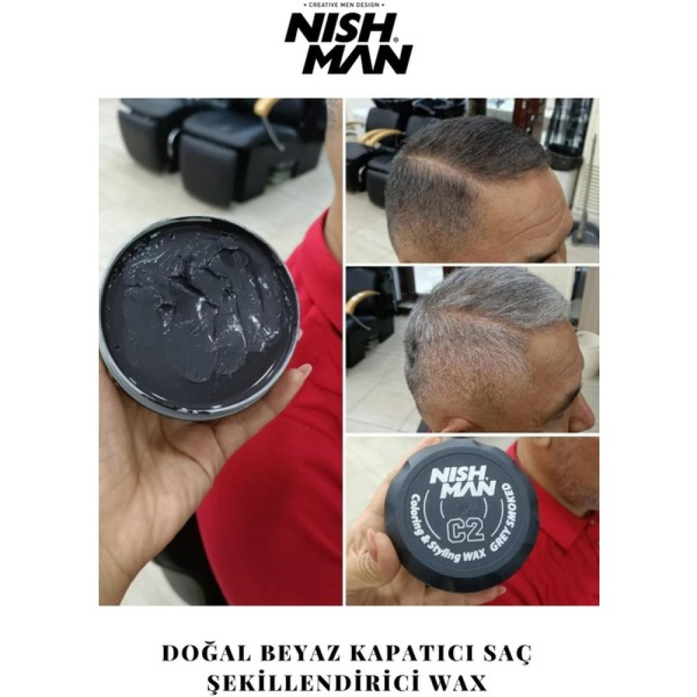 Nıshman C2 Saç Şekillendirici Beyaz Kapatıcı Wax / 70 Doğal Beyaz Kapama 100 Ml Saç Şekillendirici Krem Fiyatı