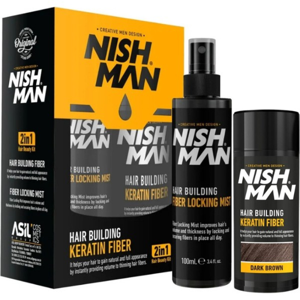 Nishman Seyrek Saç Kapatıcı Dolgunlaştırıcı Keratin Fiber Topik ve Sabitleyici Sprey / Koyu Kahve Renk 20 gr Saç Boyası Fiyatı