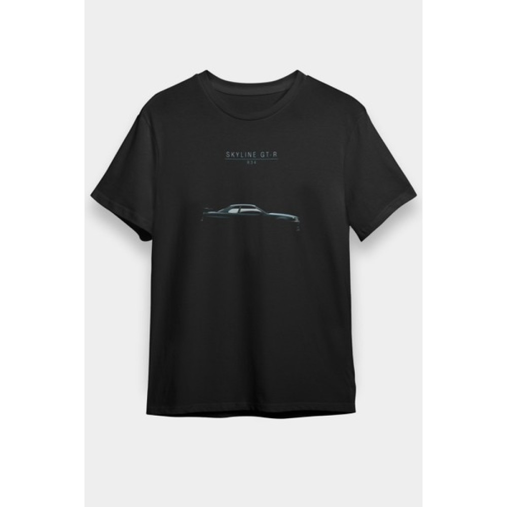 Nissan Skyline R34 Gtr 1999 Baskılı Unisex Siyah Tişört Erkek T-shirt Fiyatı