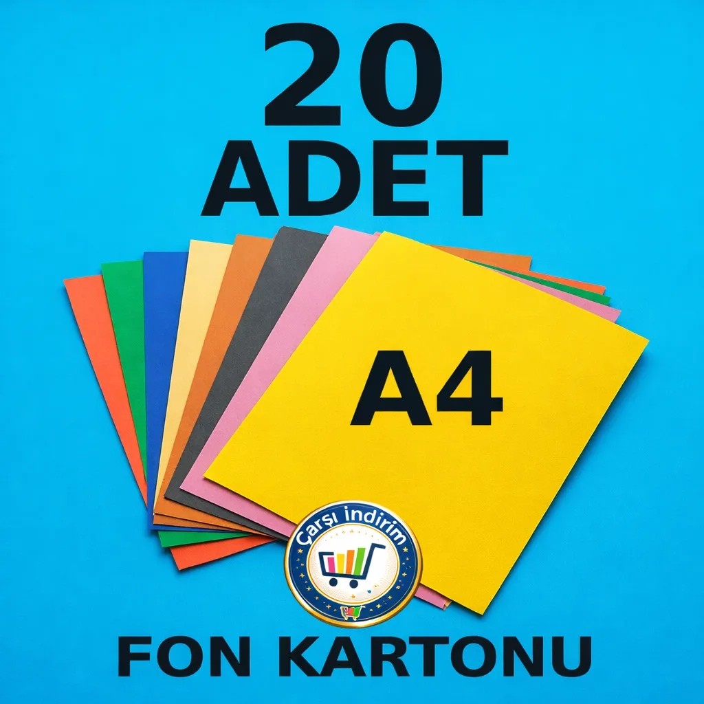Nistabolje 20 Adet A4 Renkli Fon Kartonu 23X34 10 Renk Diğer Fiyatı