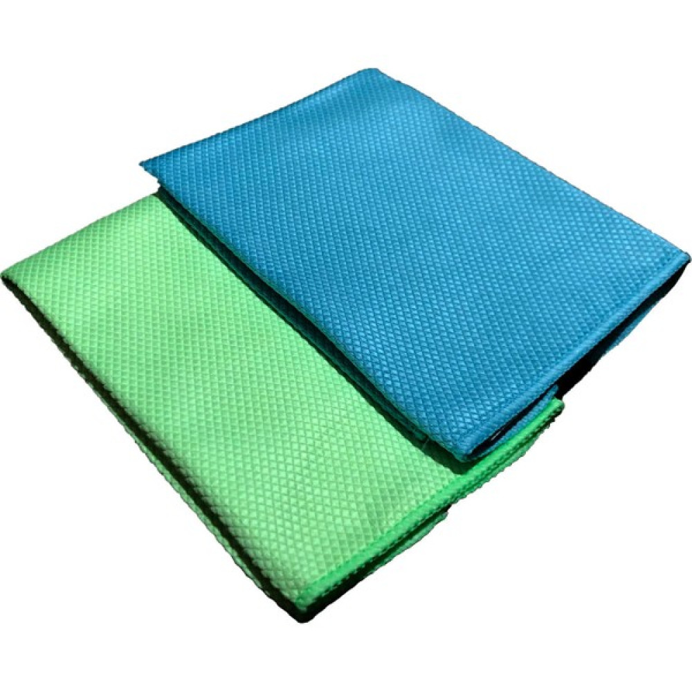 Nistabolje 2'li Mikrofiber Cam Bezi 30X40 Temizlik Bezi - Yeşil - Standart Temizlik Malzemeleri Fiyatı