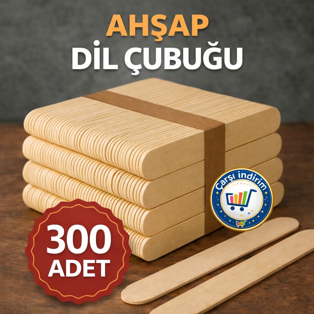 Nistabolje 300 Adet Abeslang Geniş Dil Çubuğu Ahşap Büyük Dondurma Dil Basma Ağda Çubuğu Diğer Fiyatı