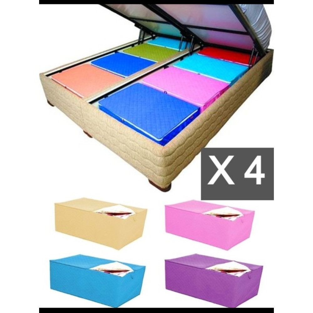 Nistabolje 4 Adet Hurç Çekyat Baza Altı Hurcu 62X37X24 cm Yastık Yorgan Kıyafet Düzenleme Eşya Taşıma Hurç Fiyatı