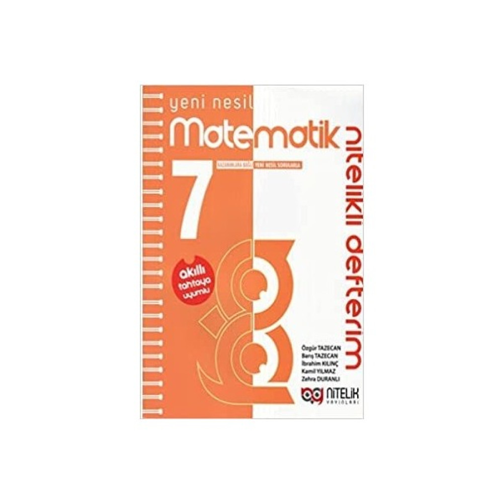Nitelik 7. Sınıf Akıllı Defter Matematik Yeni Nesil Nitelikli Nitelik Yayınları Kaynak Kitapları Fiyatı