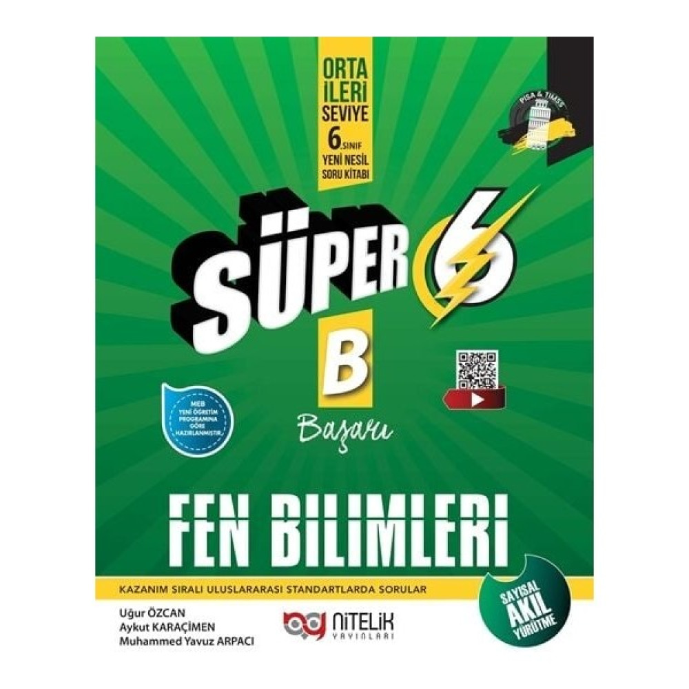 Nitelik Yayınları 6. Sınıf Süper B ( Başarı) Fen Bilimleri Soru Bankası Tüm Dersler Fiyatı