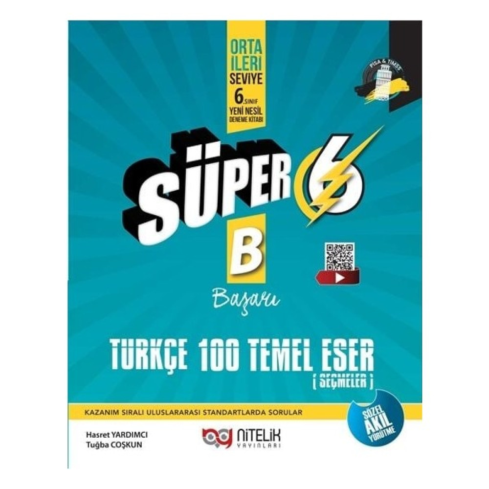 Nitelik Yayınları 6. Sınıf Süper B ( Başarı) Türkçe 100 Temel Eser Tüm Dersler Fiyatı