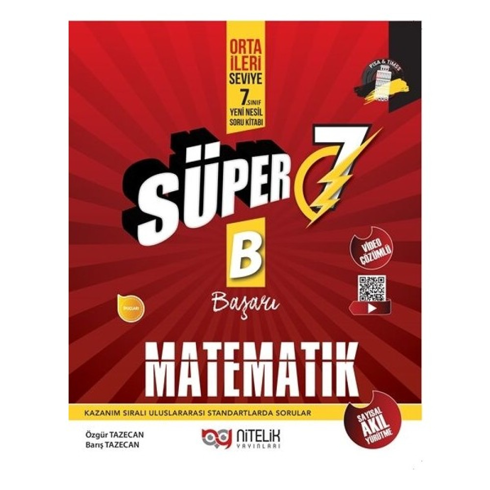 Nitelik Yayınları 7. Sınıf Süper B ( Başarı) Matematik Soru Bankası Tüm Dersler Fiyatı
