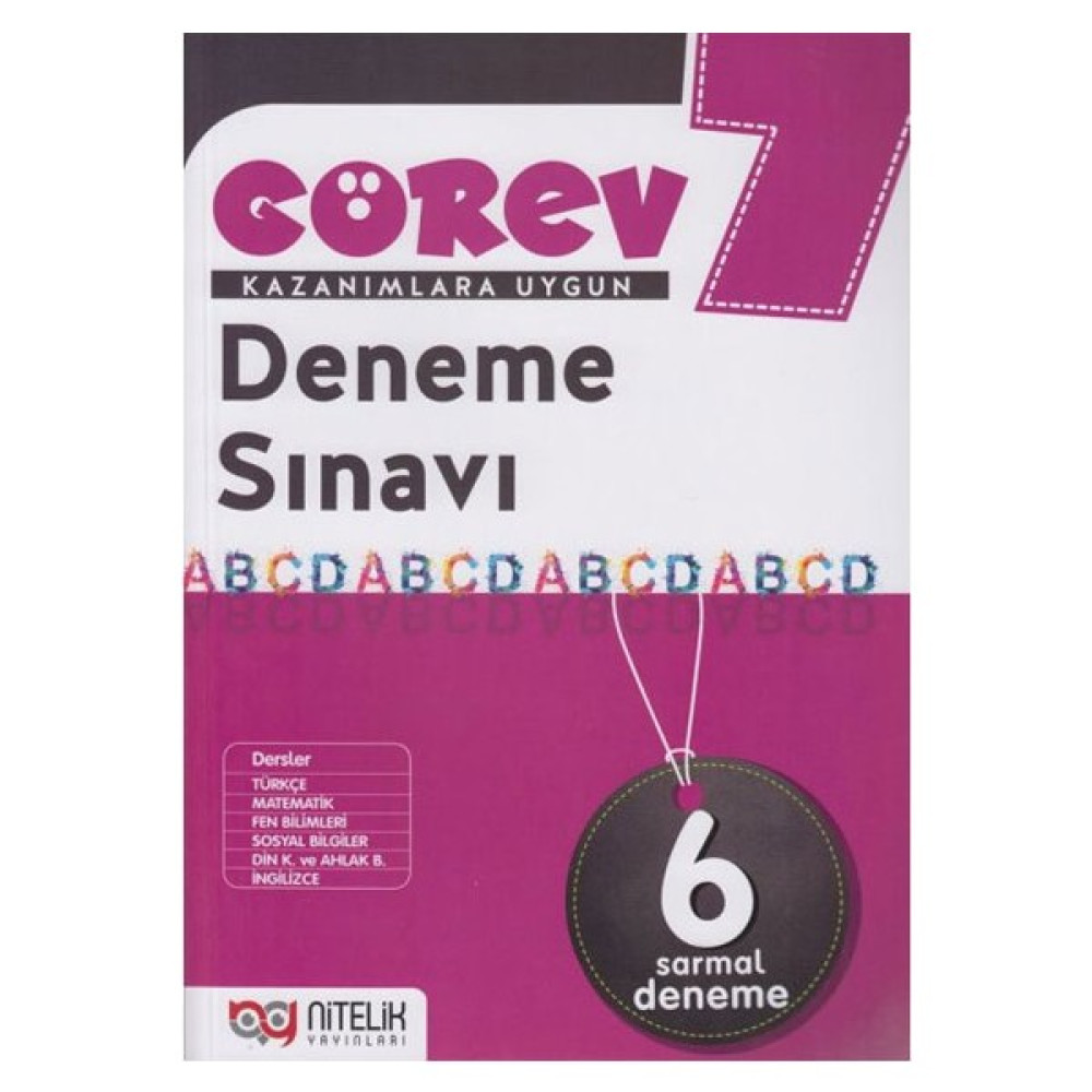 Nitelik Yayınları 7.Sınıf Görev 6'li Deneme Sınavı Tüm Dersler Fiyatı