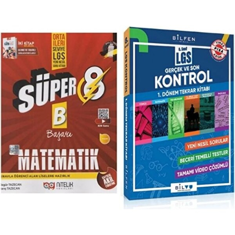 Nitelik Yayınları 8. Sınıf LGS Süper Matematik Soru Kitabı Yeni Nesil + LGS Gerçek ve Son Kontrol 1. Dönem Matematik Fiyatı