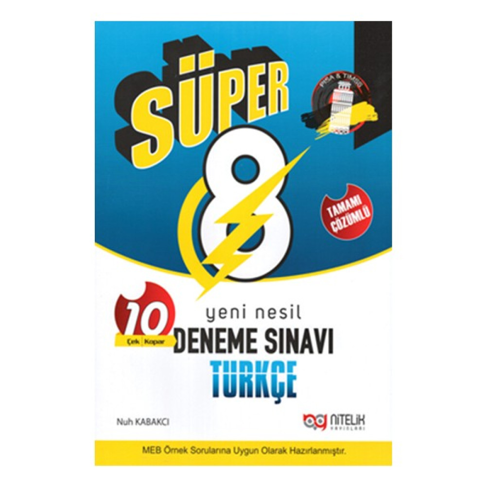 Nitelik Yayınları 8. Sınıf LGS Süper Türkçe 10 Lu Deneme Kaynak Kitapları Fiyatı