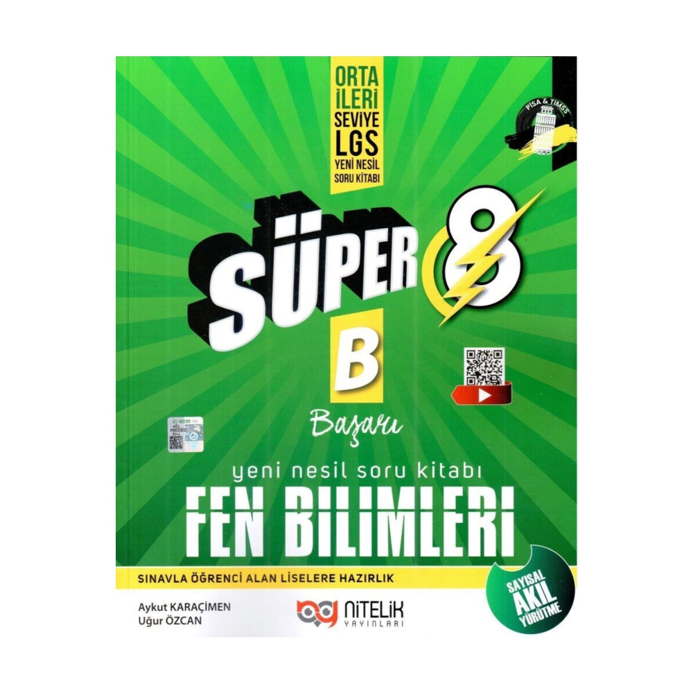 Nitelik Yayınları 8. Sınıf Süper Fen Bilimleri Soru Kitabı Yardımcı Kitaplar Fiyatı