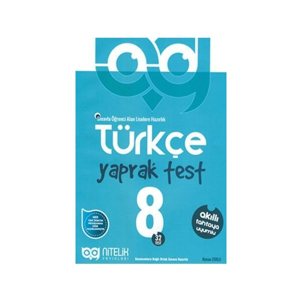 Nitelik Yayınları 8. Sınıf Türkçe Yaprak Test Yaprak Testler Fiyatı