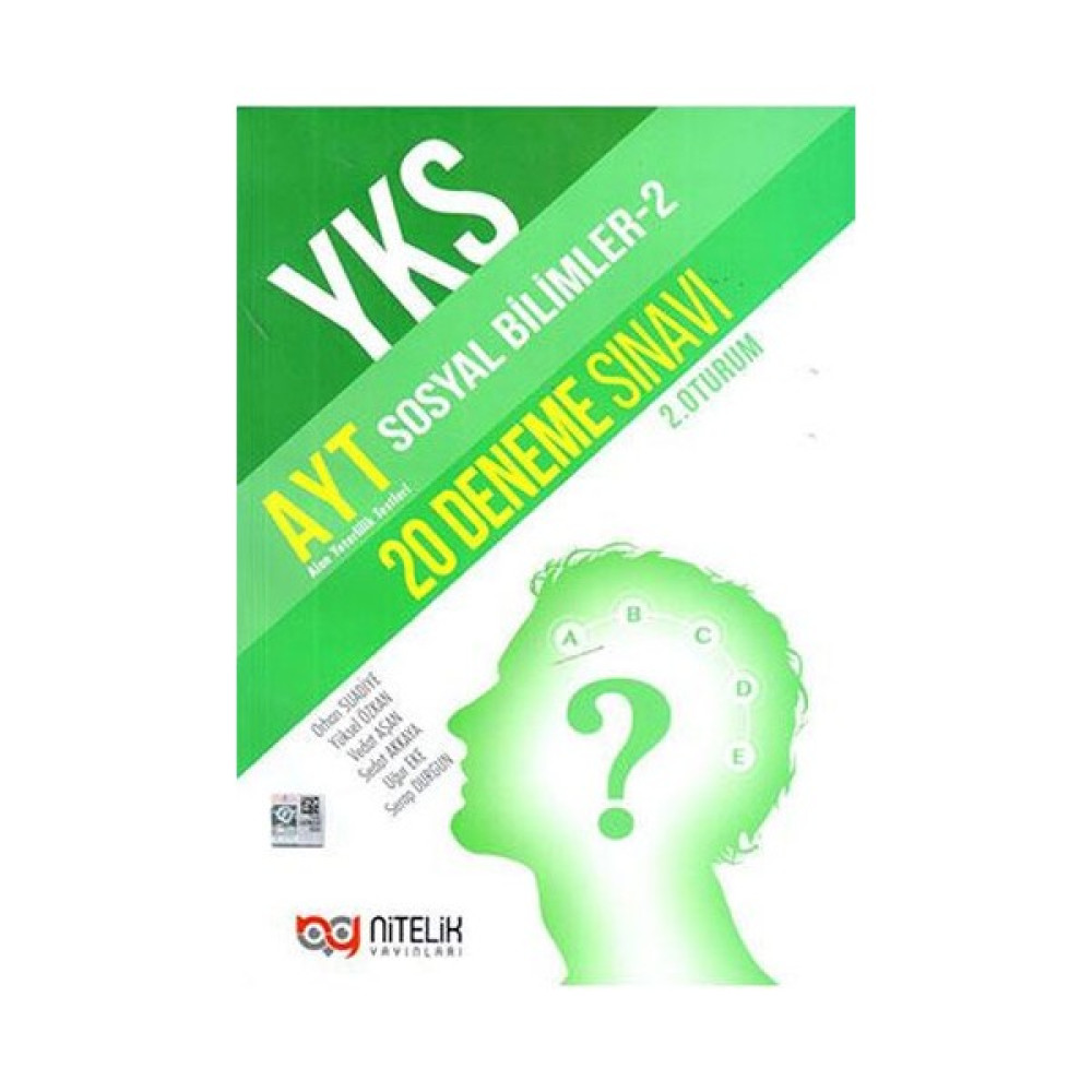 Nitelik Yayınları AYT Sosyal Bilimler 2 - 20 Deneme Sınavı Sosyal Bilgiler Fiyatı