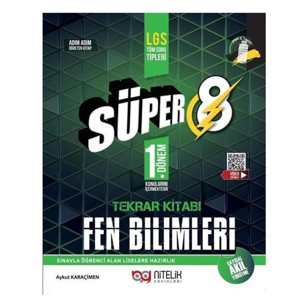 Nitelik Yayınları Nitelik Süper 8.sınıf Lgs 1.dönem Fen Bilimleri Tekrar Kitabı Kaynak Kitapları Fiyatı