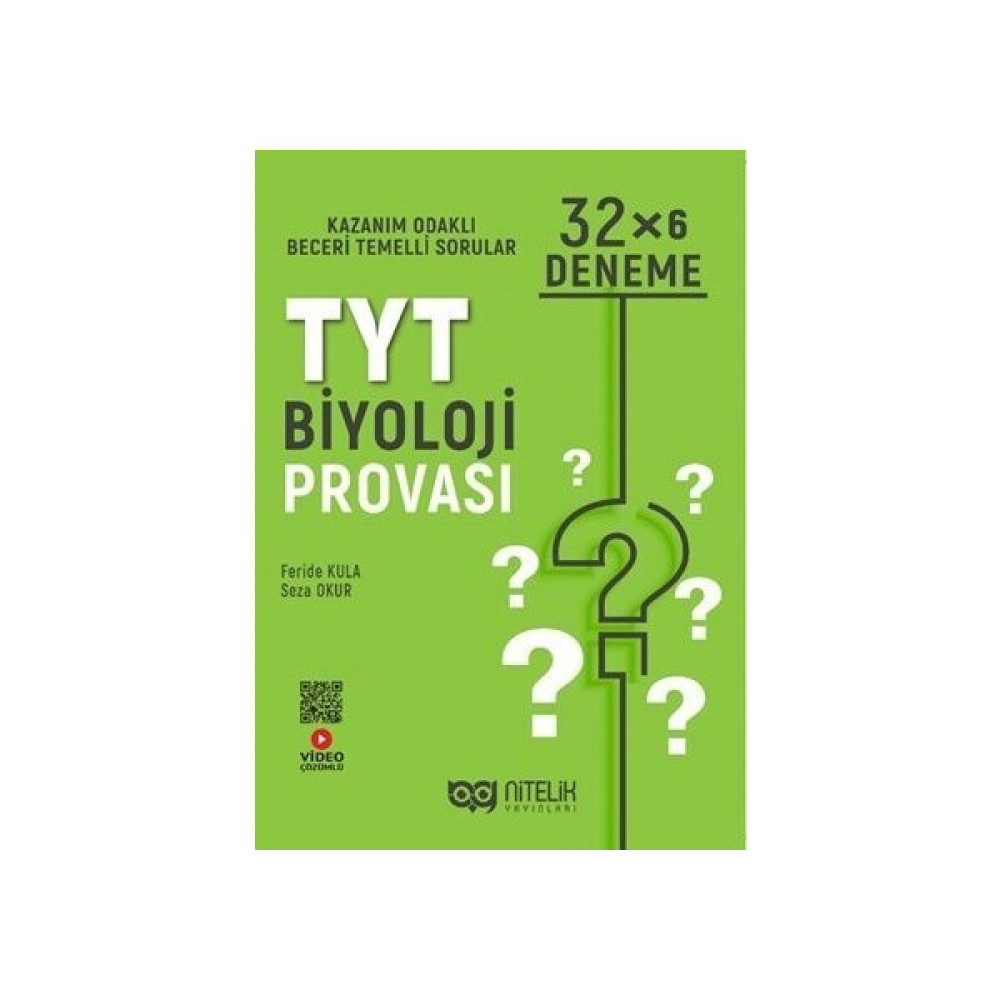 Nitelik Yayınları Nitelik YKS TYT Biyoloji Provası 32 x 6 Deneme Yeni Ders Sınav Kitapları Fiyatı
