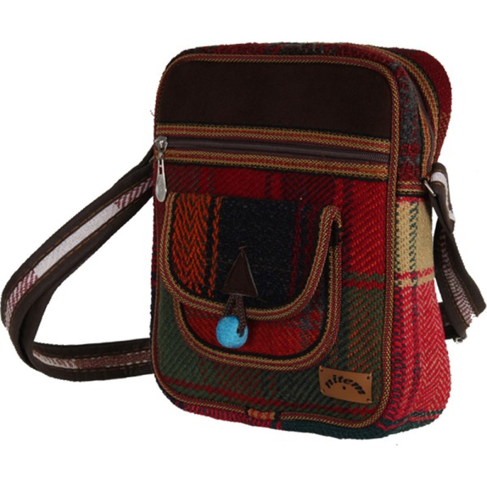 Nitem Çanta. Kilim Postacı Omuz Askılı Çanta. El Dokuma Anadolu Motif ve Figürlü Tasarım. Kod 116-10 Erkek Postacı Çanta Fiyatı