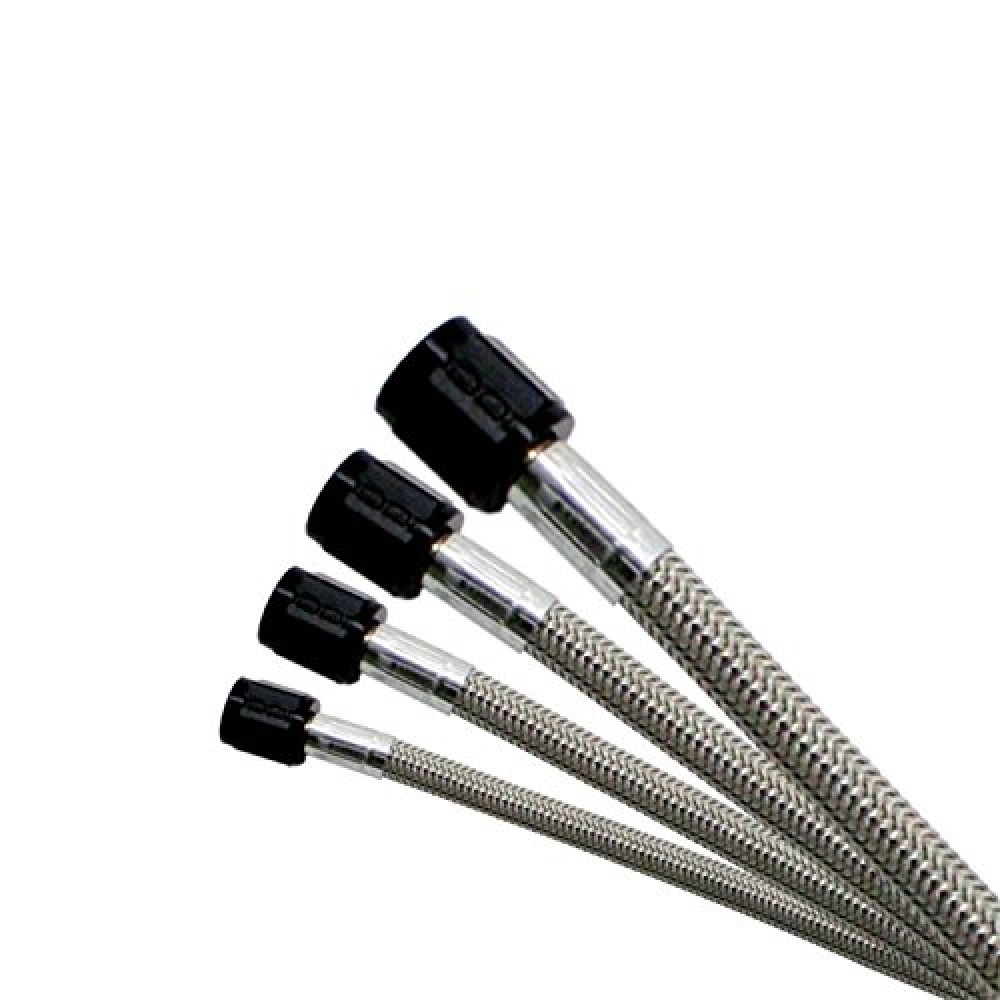 Nitrous Express 11192 D-4 16' Stainless Steel Braided Hose with Blue Connector