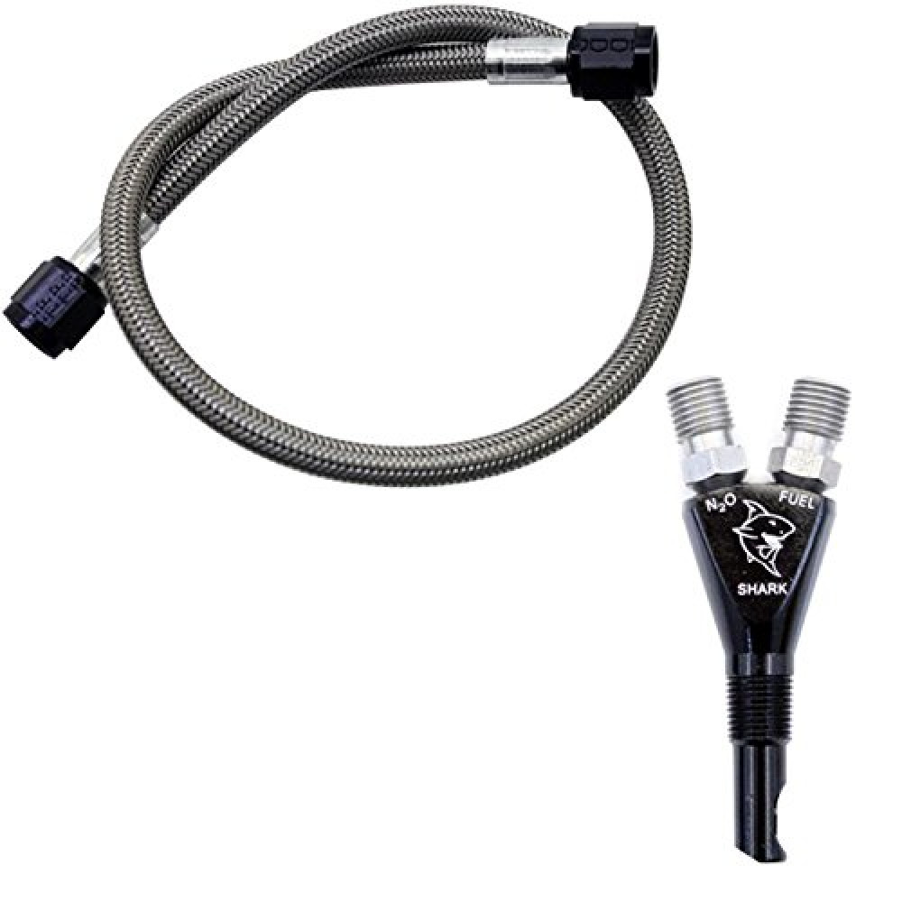 Nitrous Express 90019 400 HP Shark Super High Output EFI Replacment Nozzle with 2' Custom Hose