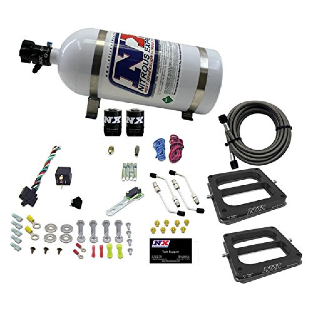 Nitrous Express - Dual Dom/Alc Nitrous Kit (100-500HP) w/10lb Bottle (50275-10)