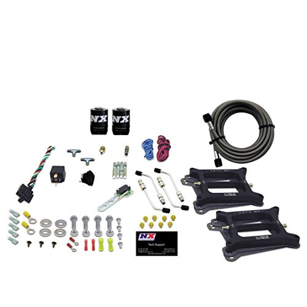 Nitrous Express - Dual Holley/Gasoline Nitrous Kit (100-500HP) w/o Bottle (50240-00)