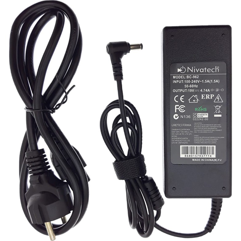 Nivatech Standart Notebook Adaptörü Laptop Adaptör 19V 4.74A BC962 Laptop Adaptör Fiyatı