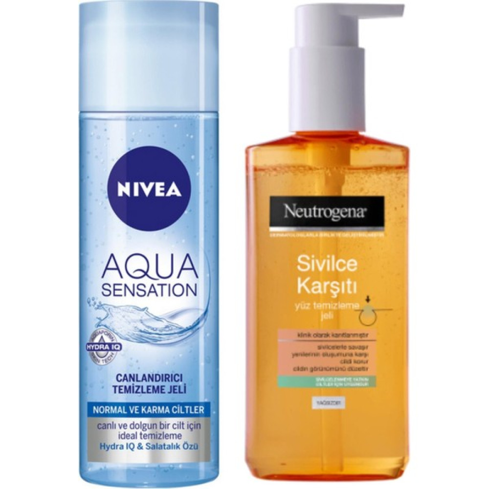 Nivea Aqua Canlandırıcı Temizleme Jeli 200ML ve Neutrogena Karşıtı Yüz Temizleme Jeli 200 ml Oto Boyaları Fiyatı