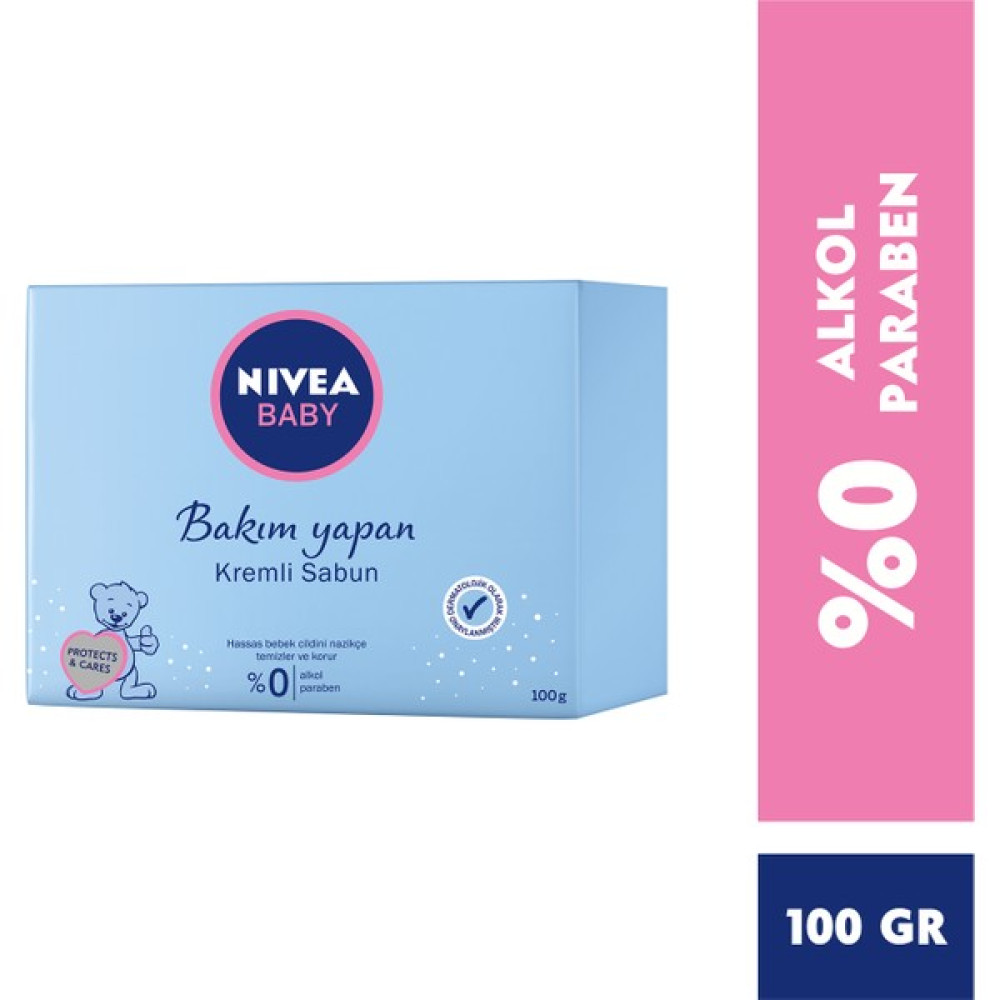 NIVEA Baby Bakım Yapan Kremli Sabun;100ml; Hassas Bebek Cildi; Bebek Bakım; Bebek Sabun;Alkol ve Paraben İçermez Bebek Sabunu Fiyatı