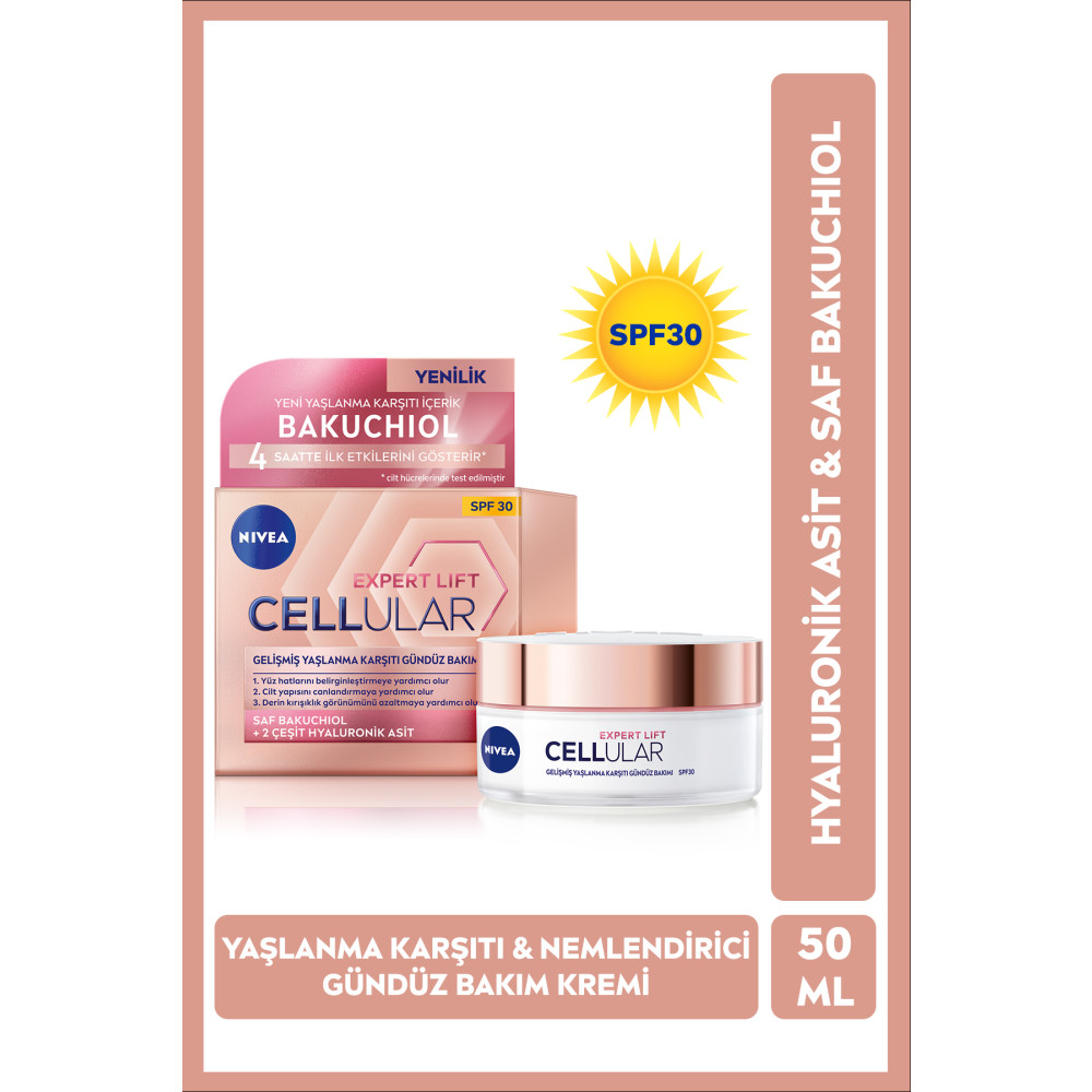 Nivea Cellular Expert Lift Spf30 Gelişmiş Yaşlanma Karşıtı Gündüz Yüz Kremi 50ml Saf Bakuchiol Cilt ve Yüz Bakımı Fiyatı