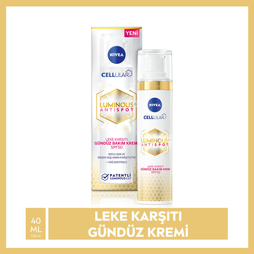 Nivea Luminous630 Leke Karşıtı Gündüz Yüz Bakım Kremi 40 Ml Spf 50 Hyaluronik Asit Ve E Vitamini Hassas Ciltler Nemlendiriciler Fiyatı