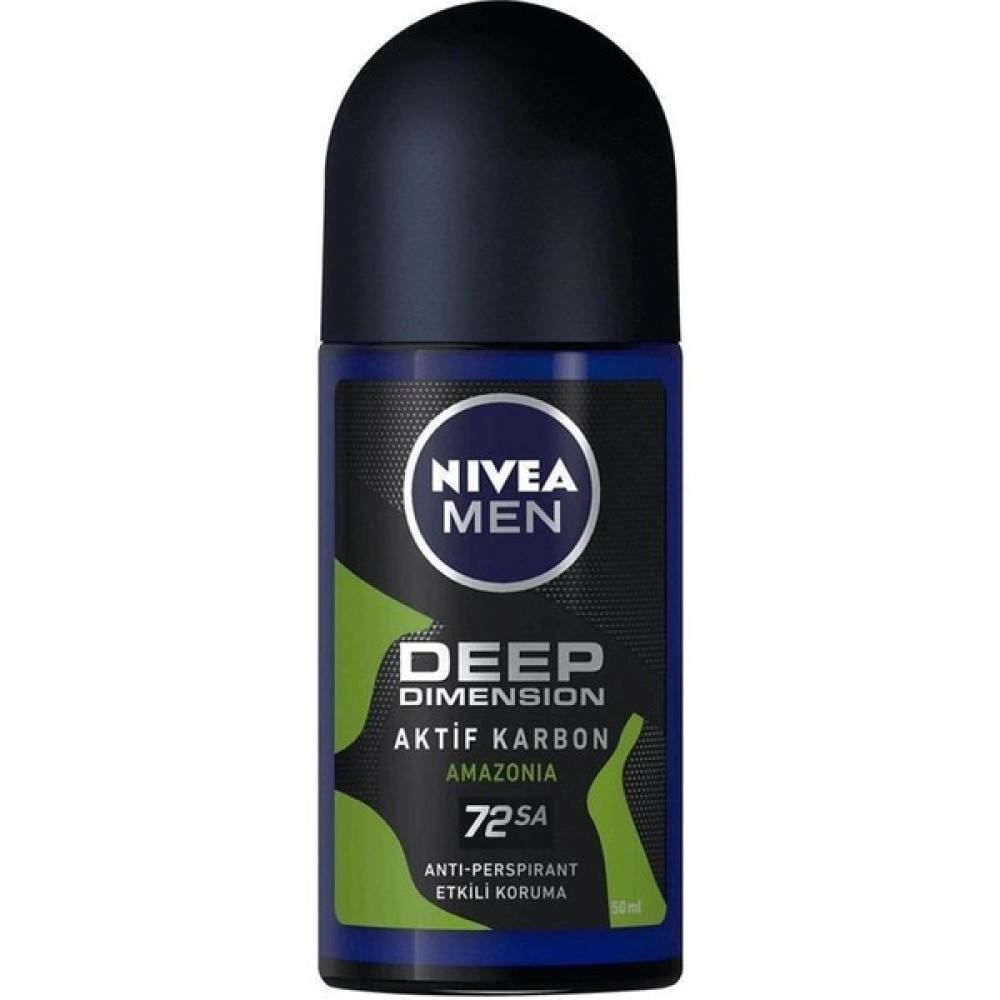 NIVEA Men Erkek Roll On Deodorant Deep Dimension Amazonia 48 Saat Anti-perspirant Koruma 50ml; Çekici Koku - 50 ml Deodorantlar Fiyatı