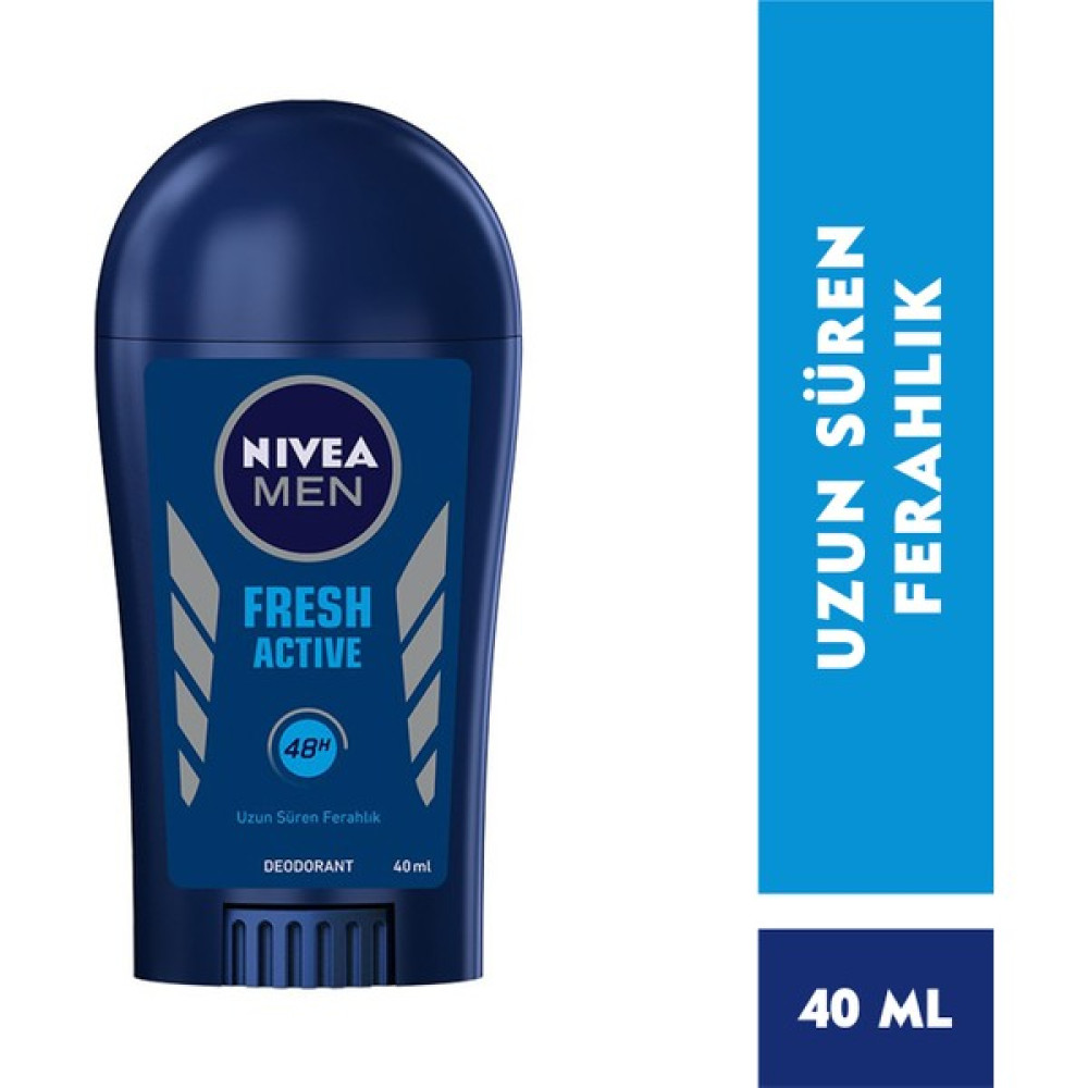NIVEA Men Erkek Stick Deodorant Fresh Active 40ml, Ter ve Ter Kokusuna Karşı 48 Saat Deodorant Koruması - 40 ml Deodorantlar Fiyatı