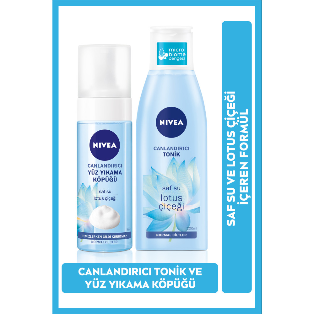Nivea Normal/Karma Ciltler için Canlandırıcı Yüz Yıkama Köpüğü 150 ml + Canlandırıcı Tonik 200 ml Cilt ve Yüz Bakımı Fiyatı