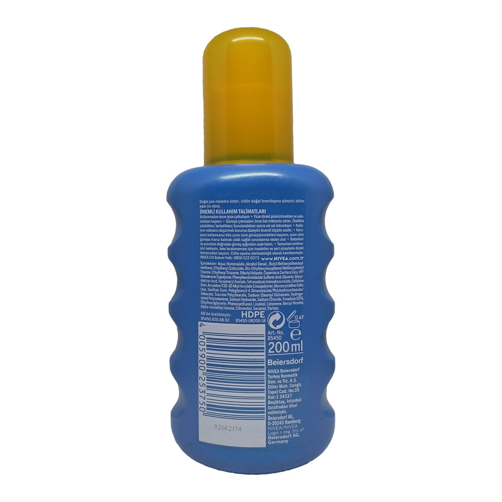 Nivea Sun 200 ml Sprey Koruma & Bronzluk Artırıcı 50+ SPF